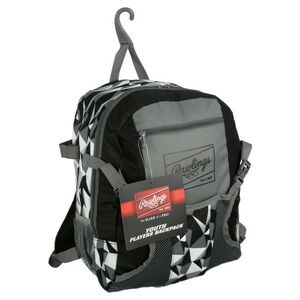 Rawlings Geometric Black and Gray Backpack - Baseball or Softball